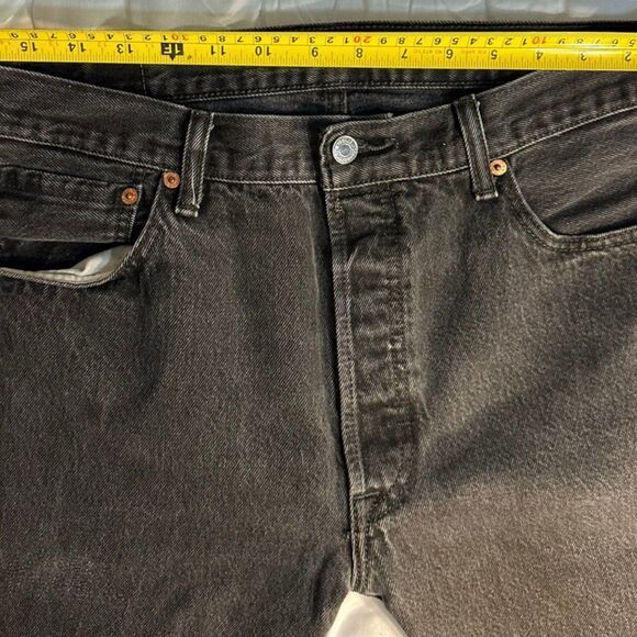Levi’s 501 Black Jeans Waist 36 Inseam 28 inches - Picture 4 of 16